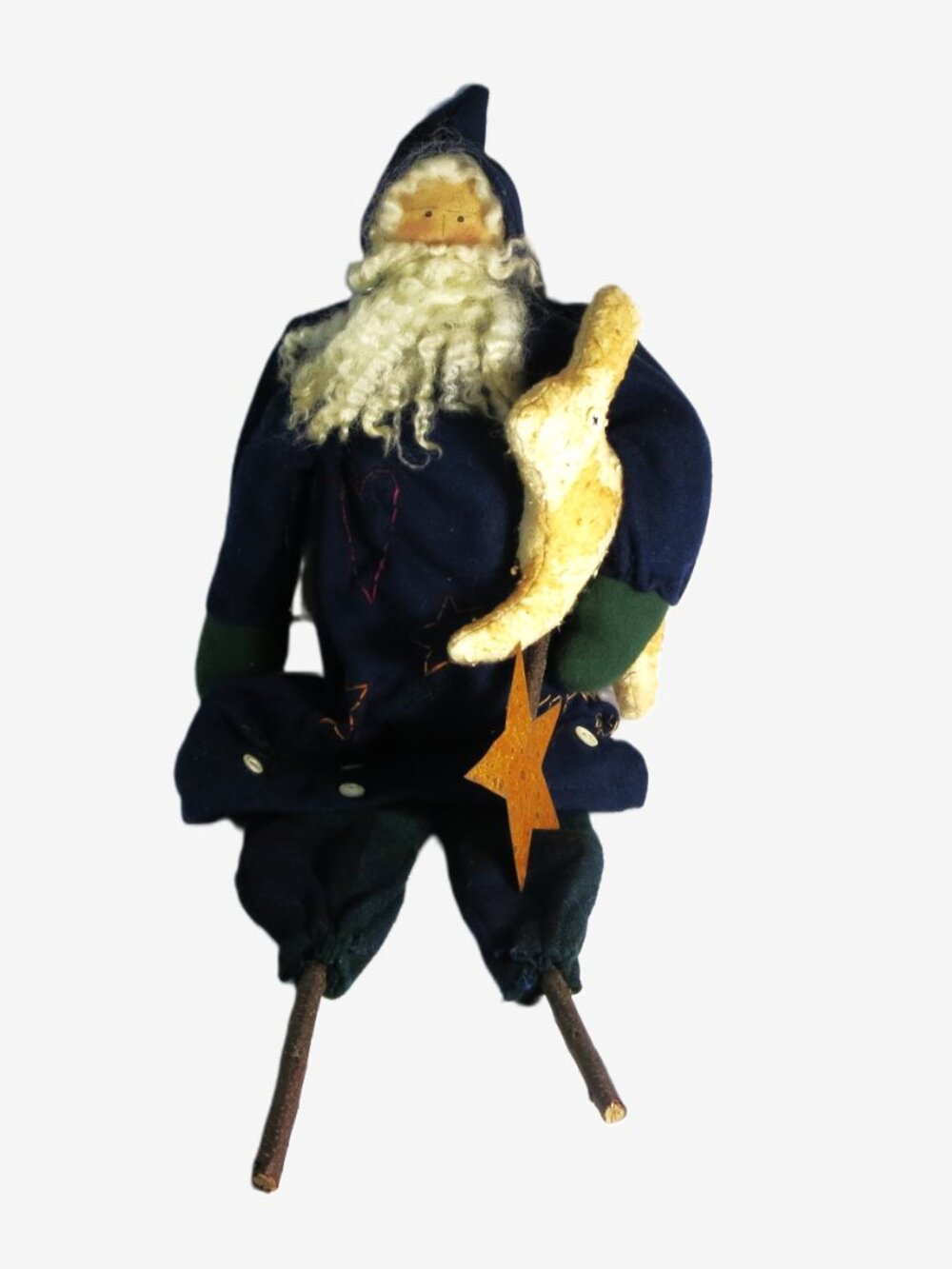 Hands to Work Folk Art Woodland Santa 23” Primitive Christmas Decor